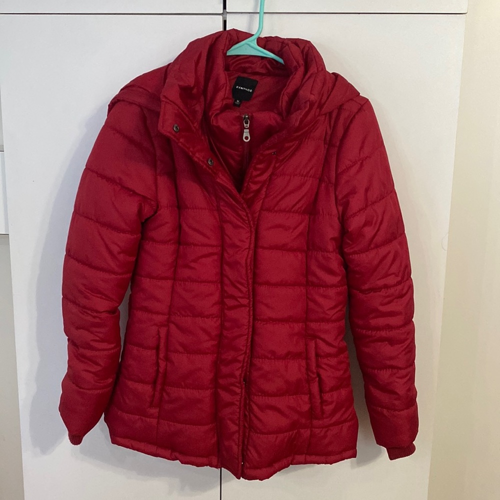 Cranberry Puffer Coat by Rampage, Size M